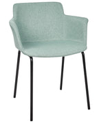 Set of 2 Dining Chairs BELFIELD Fabric Mint Green