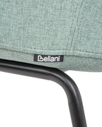 Set of 2 Dining Chairs BELFIELD Fabric Mint Green