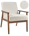 Armchair ESRUM Boucle Dark Brown/ White