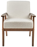 Armchair ESRUM Boucle Dark Brown/ White