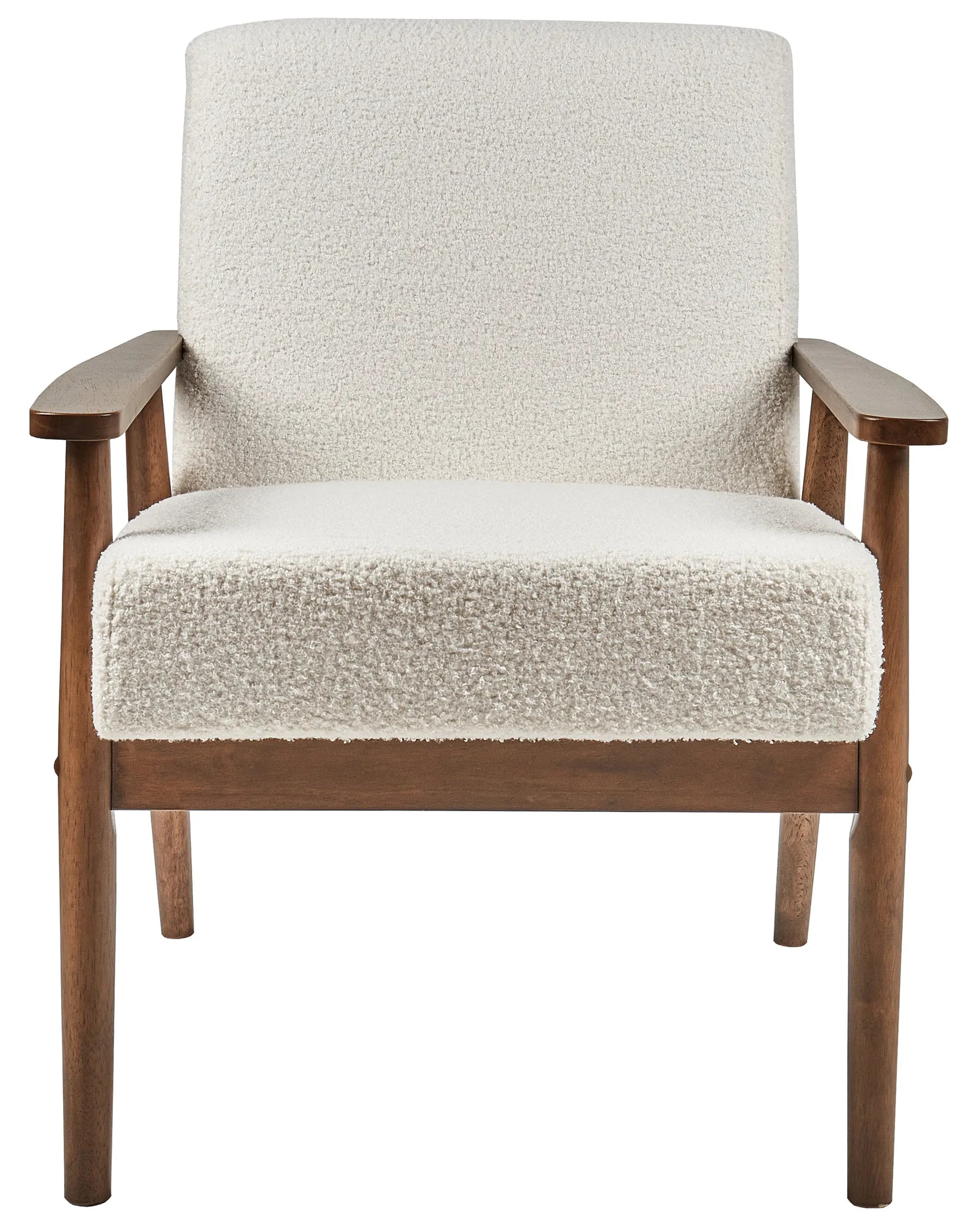 Armchair ESRUM Boucle Dark Brown/ White