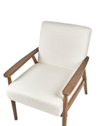Armchair ESRUM Boucle Dark Brown/ White
