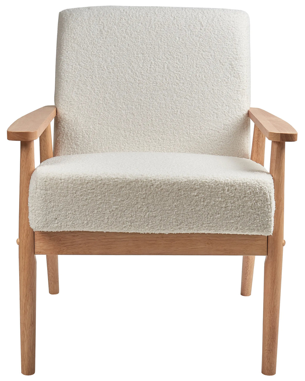 Armchair ESRUM Boucle Light Brown/ White