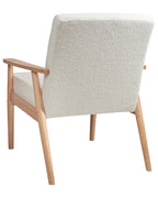 Armchair ESRUM Boucle Light Brown/ White