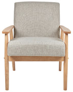 Armchair ESRUM Fabric Light Brown/ Grey