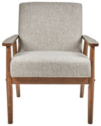 Armchair ESRUM Fabric Dark Brown/ Grey