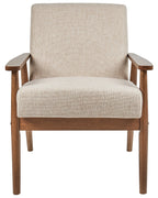 Armchair ESRUM Fabric Dark Brown/ Beige