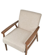 Armchair ESRUM Fabric Dark Brown/ Beige