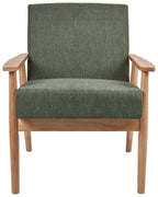 Armchair ESRUM Fabric Light Brown/ Green