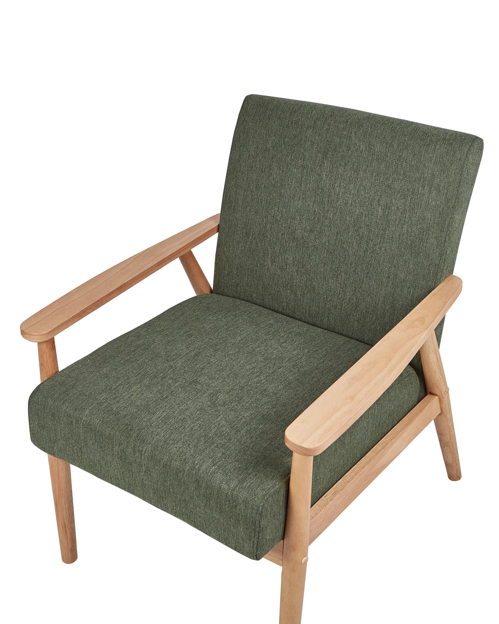 Armchair ESRUM Fabric Light Brown/ Green