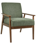 Armchair ESRUM Fabric Dark Brown/ Green