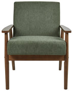 Armchair ESRUM Fabric Dark Brown/ Green