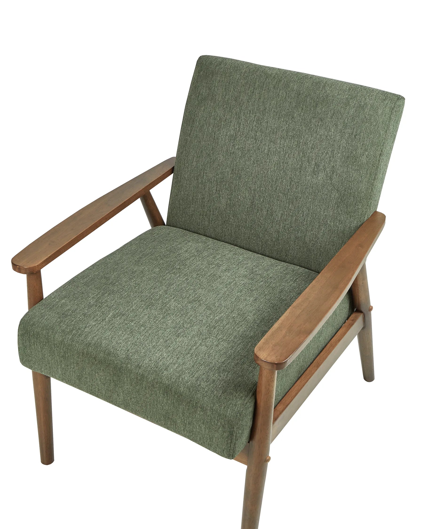 Armchair ESRUM Fabric Dark Brown/ Green