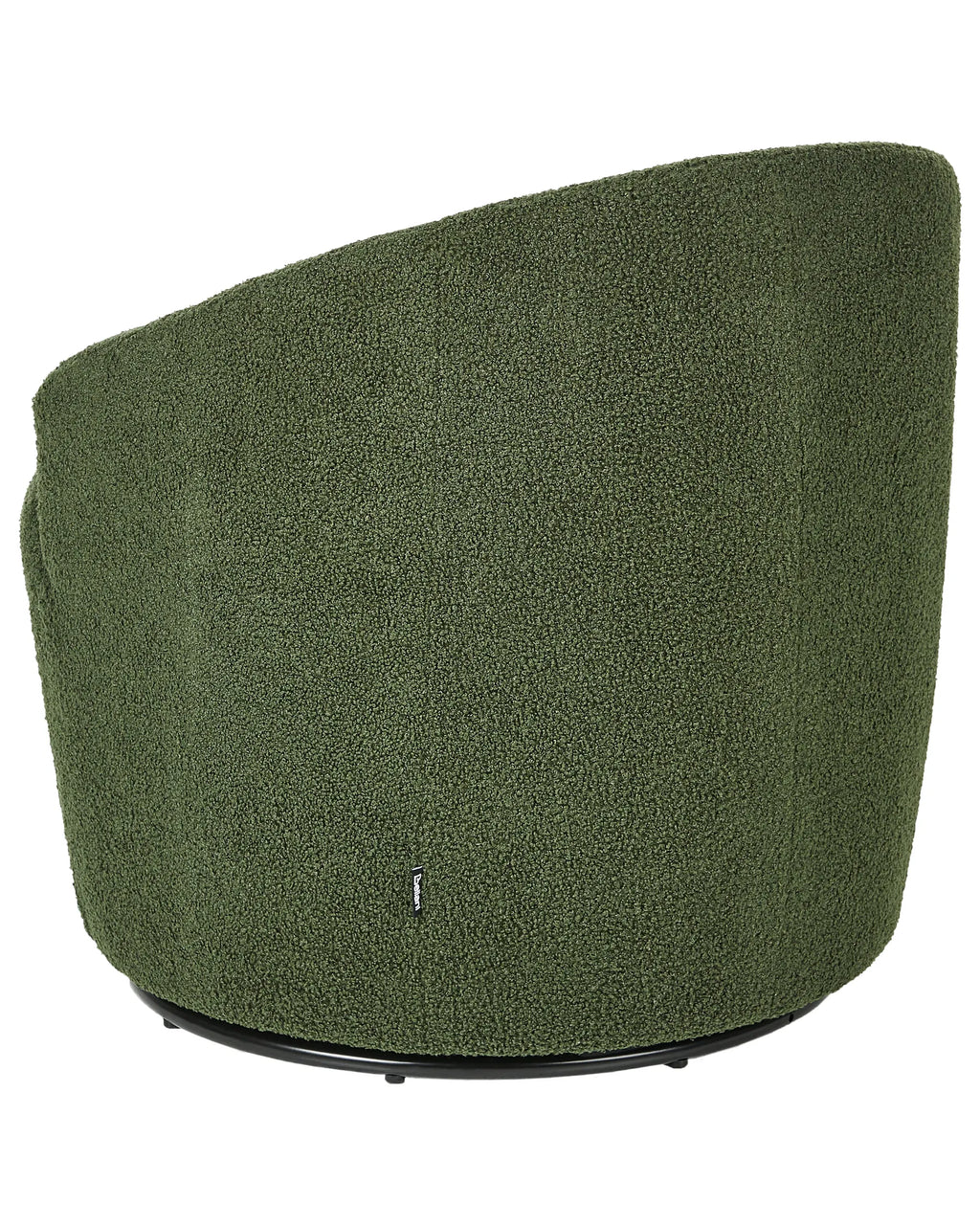 Swivel Armchair DAVIK Boucle Dark Green
