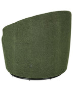 Swivel Armchair DAVIK Boucle Dark Green