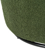 Swivel Armchair DAVIK Boucle Dark Green