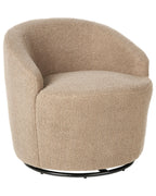 Swivel Armchair DAVIK Boucle Taupe