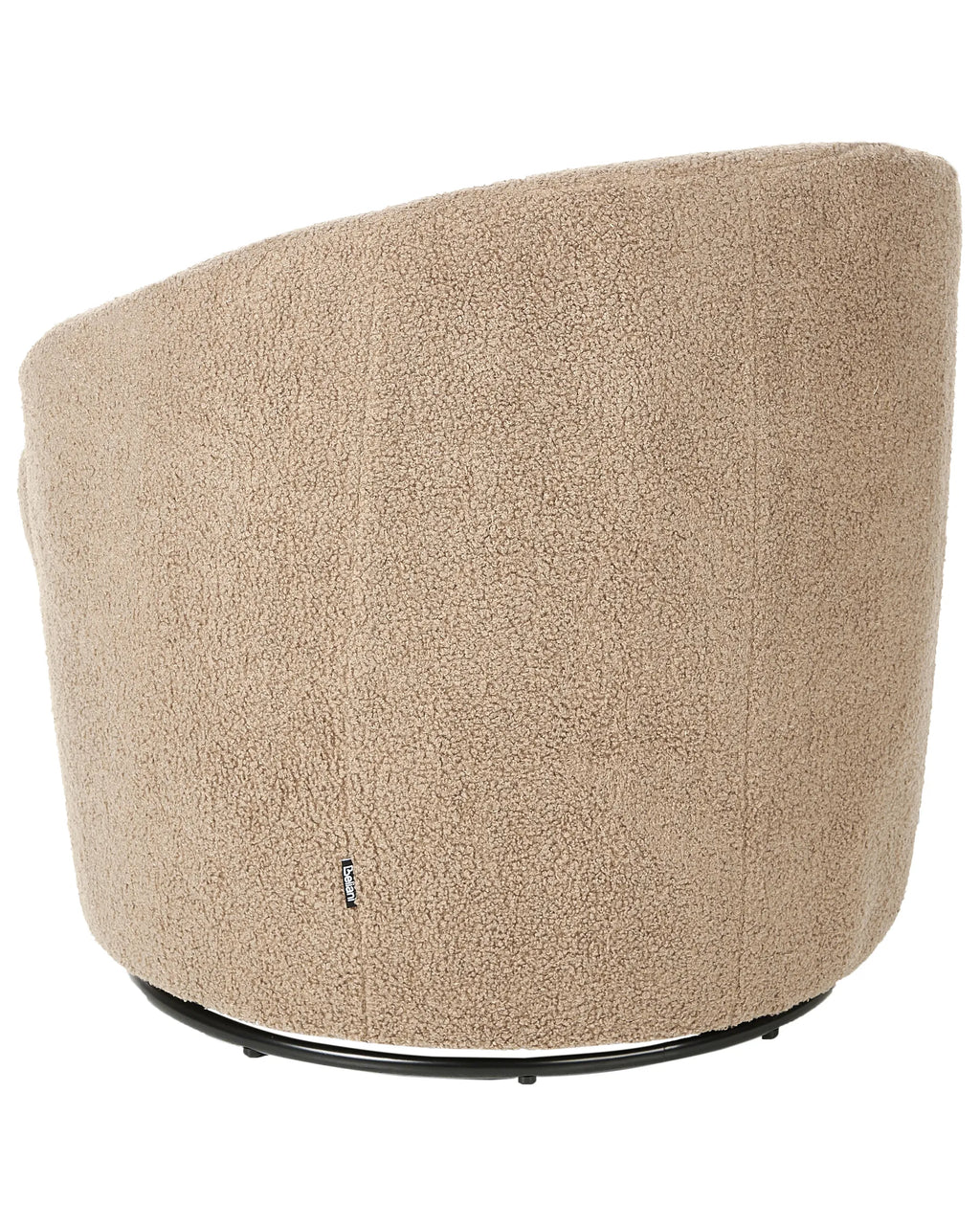 Swivel Armchair DAVIK Boucle Taupe