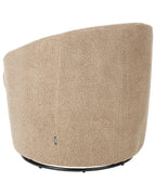Swivel Armchair DAVIK Boucle Taupe