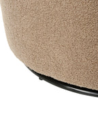 Swivel Armchair DAVIK Boucle Taupe