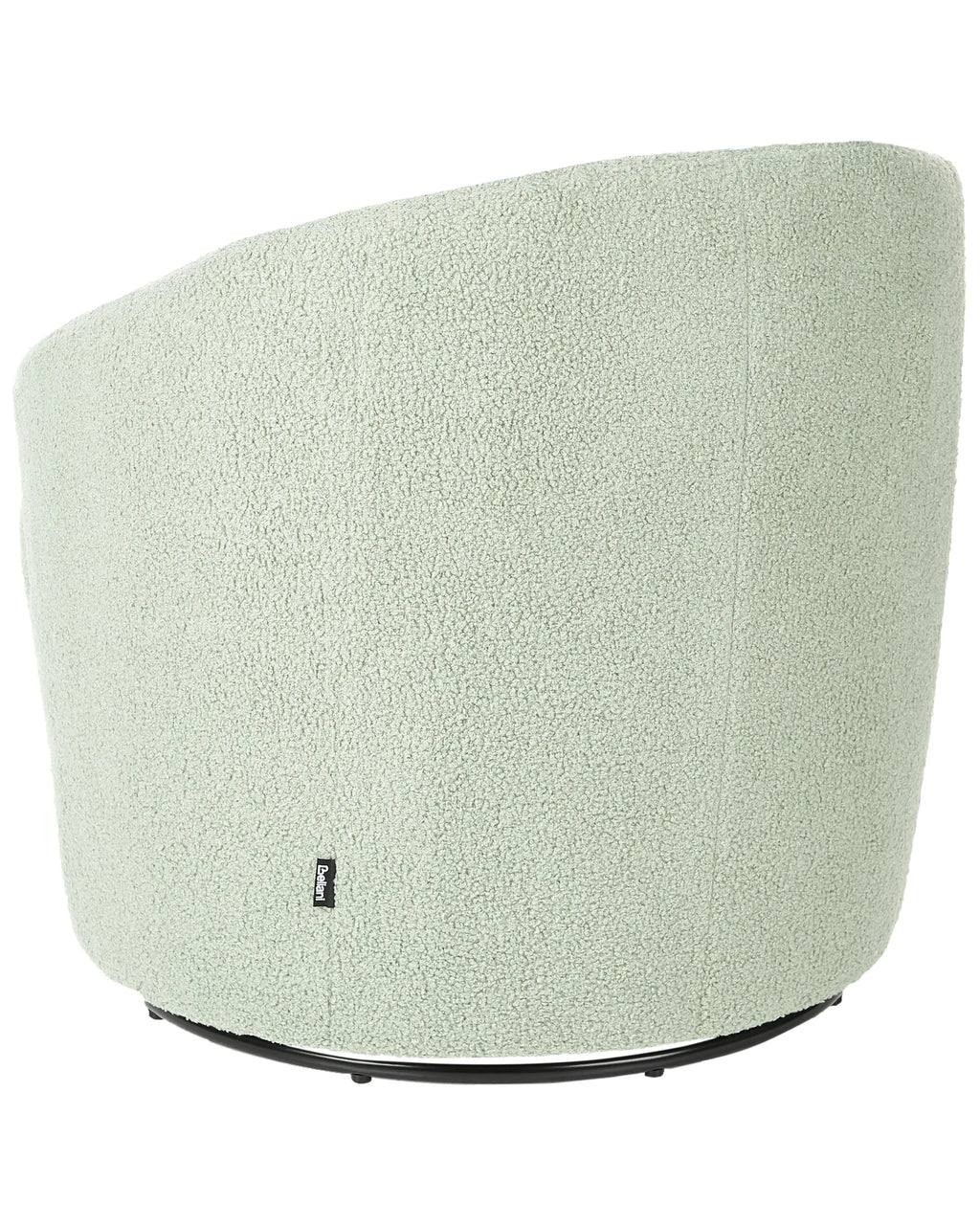 Swivel Armchair DAVIK Boucle Light Green