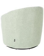 Swivel Armchair DAVIK Boucle Light Green