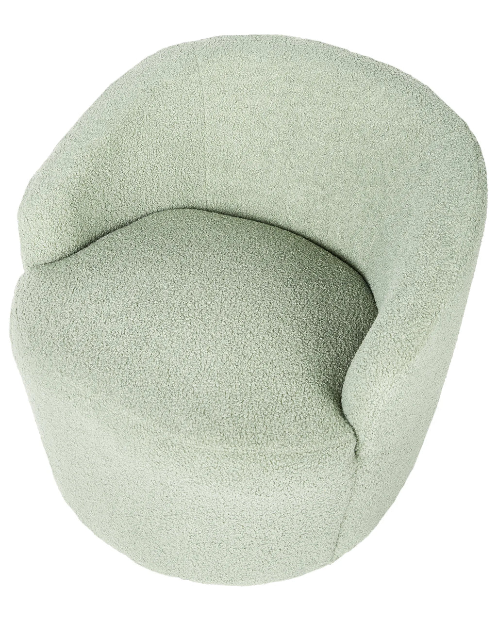 Swivel Armchair DAVIK Boucle Light Green
