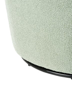 Swivel Armchair DAVIK Boucle Light Green