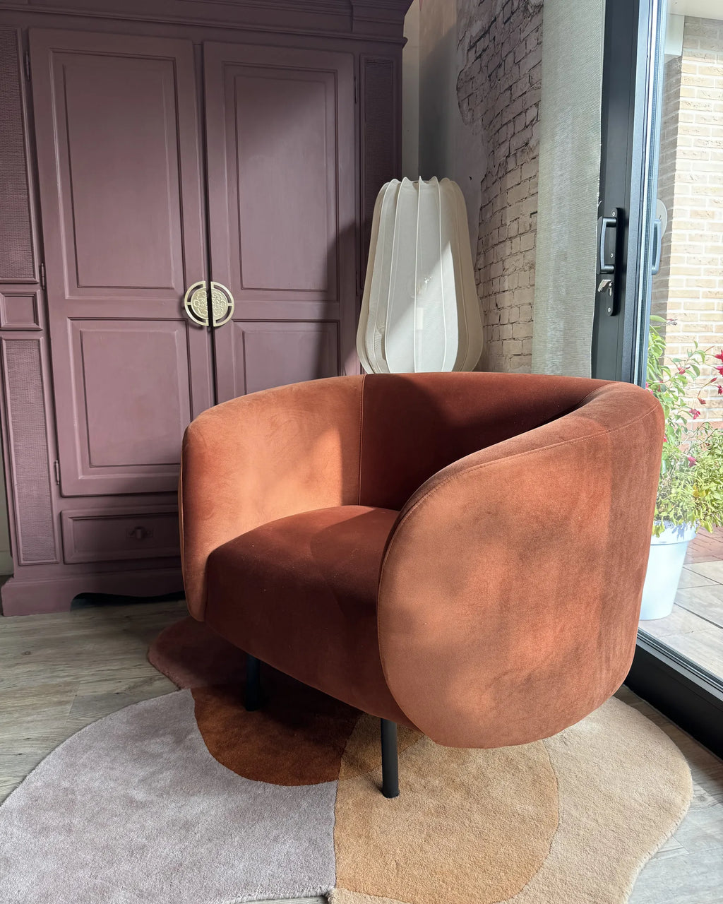 Armchair LOEN Velvet Orange
