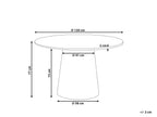 Dining Table OYEN Dark Brown 120 cm 120 cm