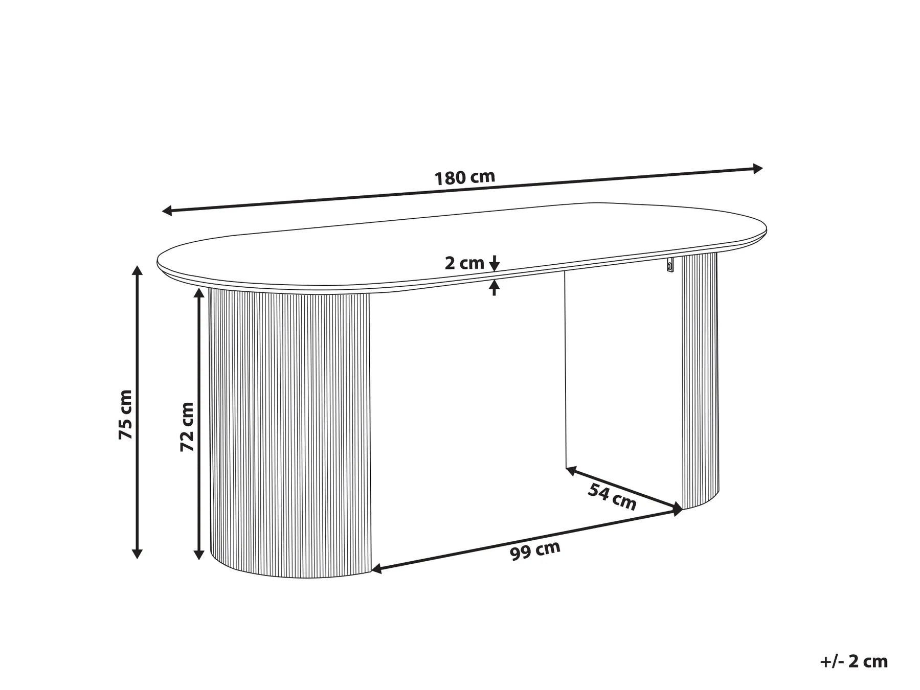 Dining Table SAVORY Black 180 cm 90 cm