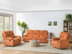 Recliner Chair BERGEN with Footrest Fabric Orange