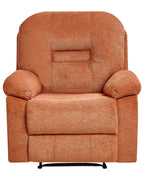 Recliner Chair BERGEN with Footrest Fabric Orange