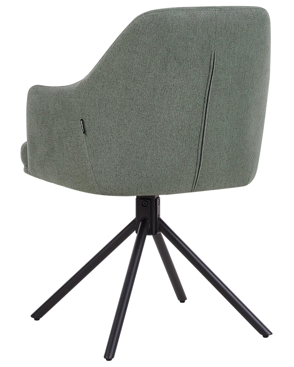 Set of 2 Dining Chairs Swivel MIRA Fabric Green