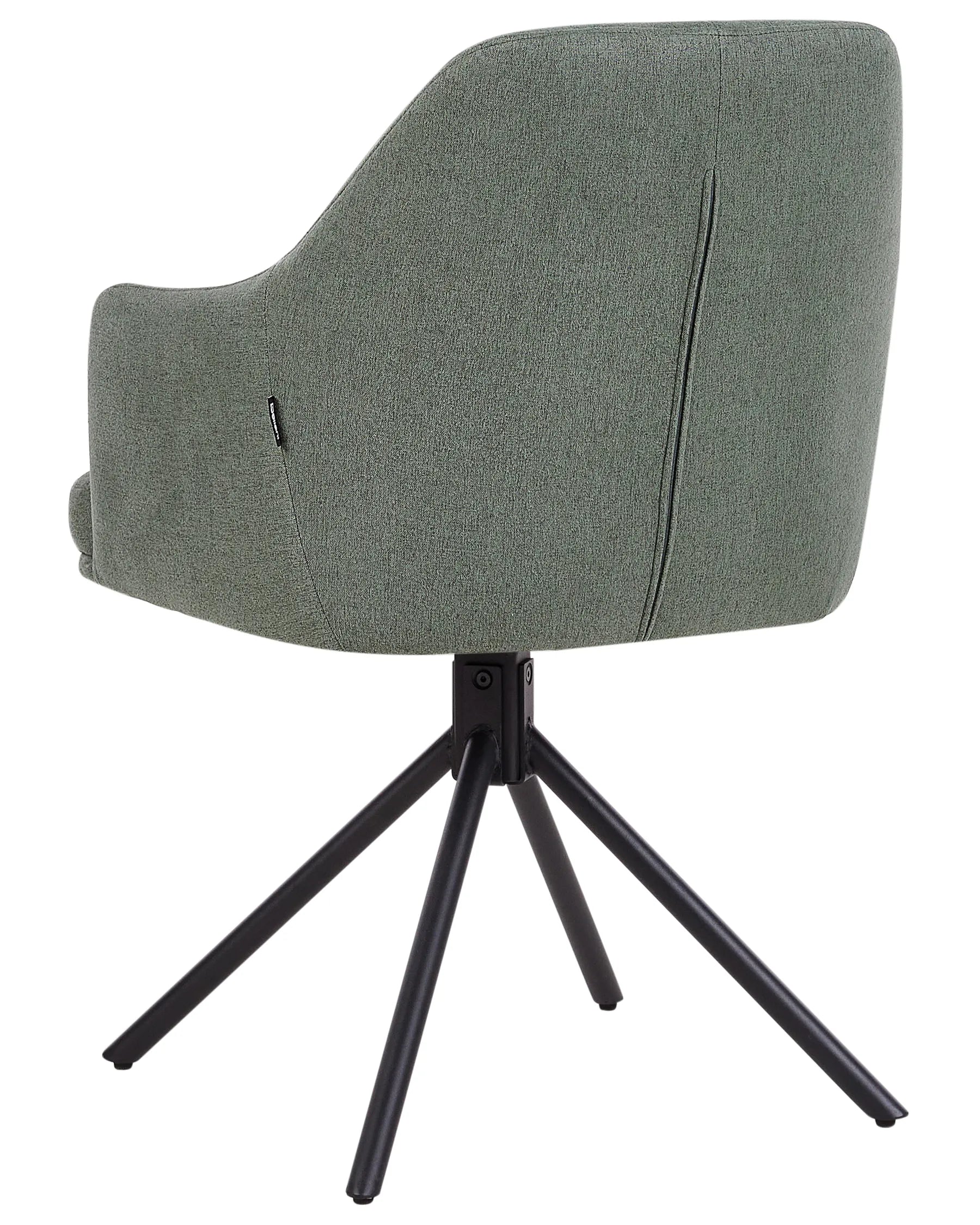 Set of 2 Dining Chairs Swivel MIRA Fabric Green