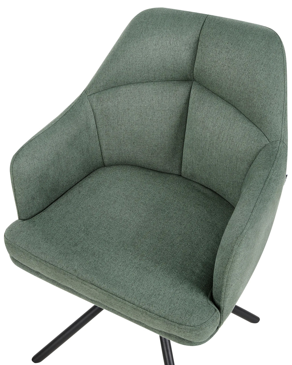 Set of 2 Dining Chairs Swivel MIRA Fabric Green