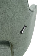 Set of 2 Dining Chairs Swivel MIRA Fabric Green