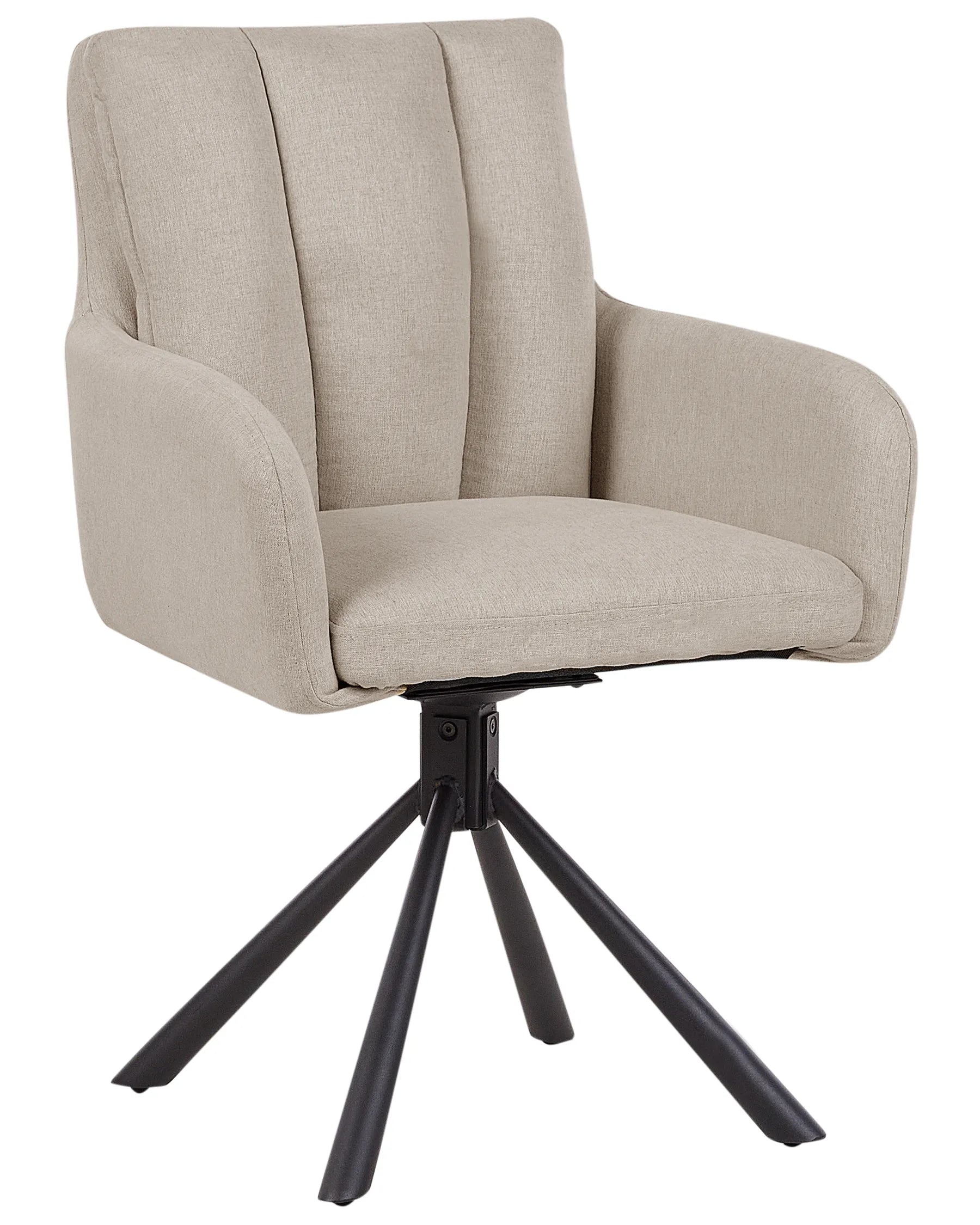 Set of 2 Dining Chairs Swivel SARDOAL Fabric Taupe