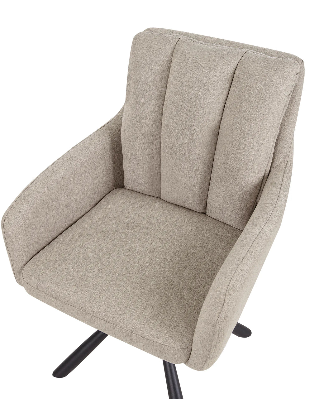 Set of 2 Dining Chairs Swivel SARDOAL Fabric Taupe