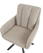Set of 2 Dining Chairs Swivel SARDOAL Fabric Taupe