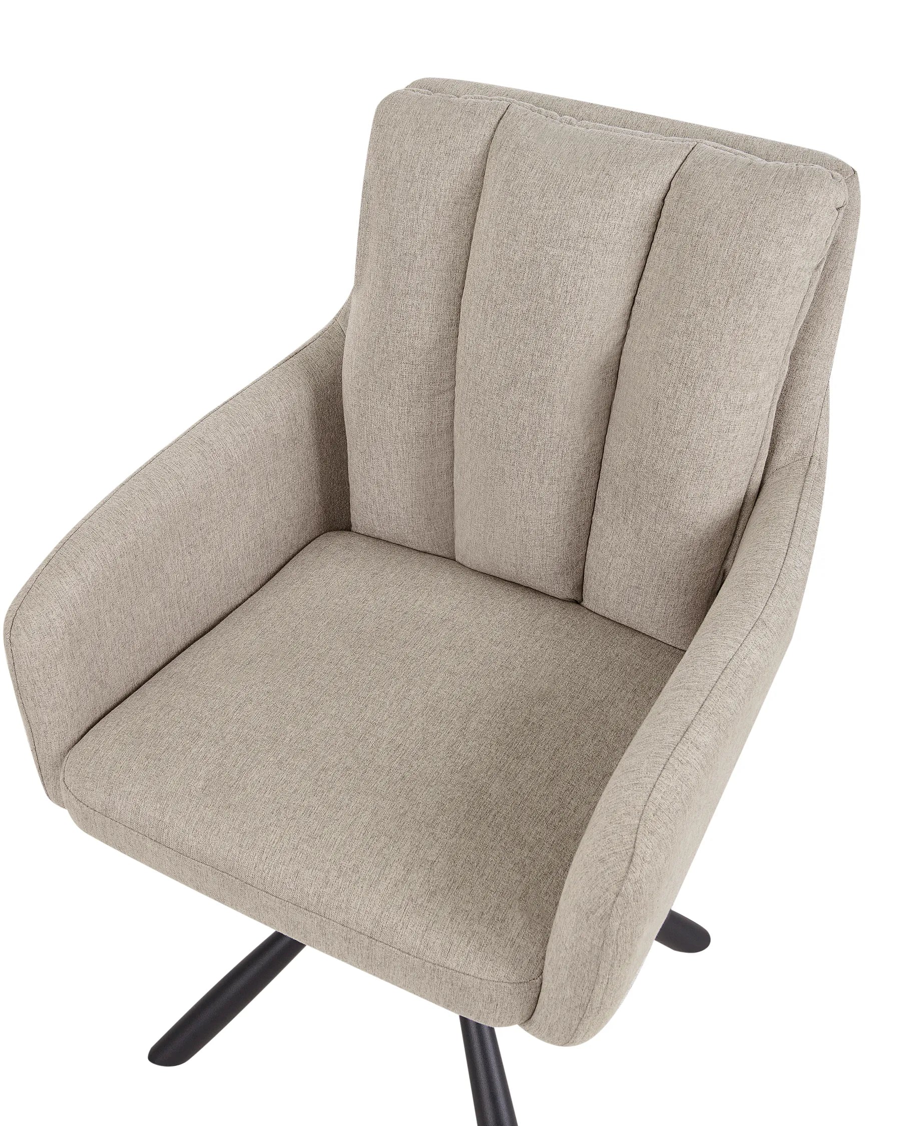 Set of 2 Dining Chairs Swivel SARDOAL Fabric Taupe
