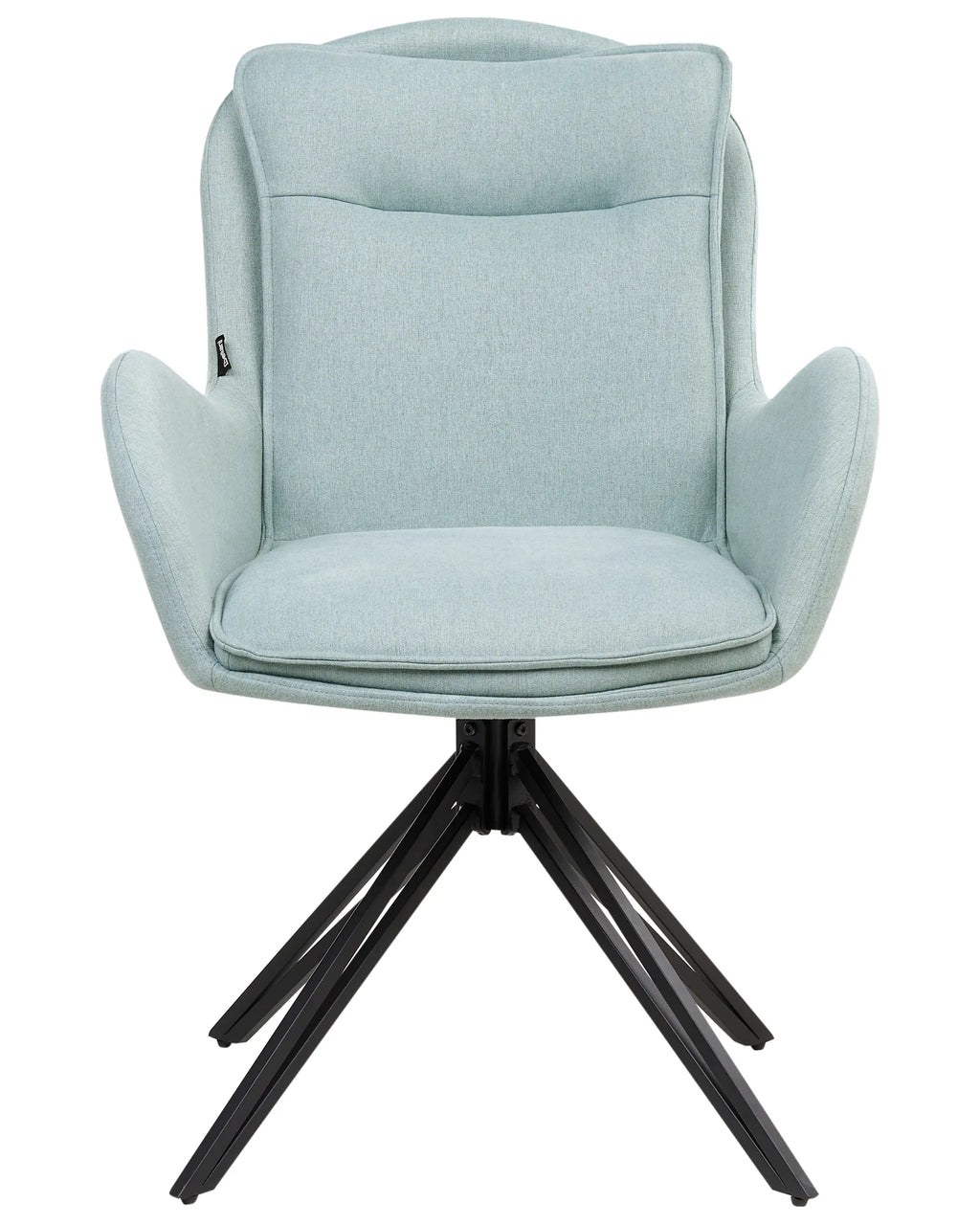 Set of 2 Dining Chairs Swivel AVELAR Fabric Light Blue