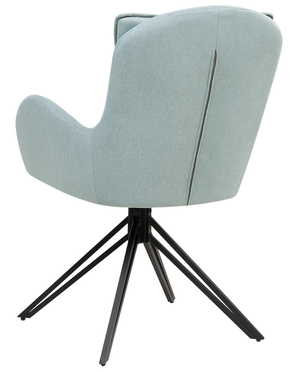 Set of 2 Dining Chairs Swivel AVELAR Fabric Light Blue