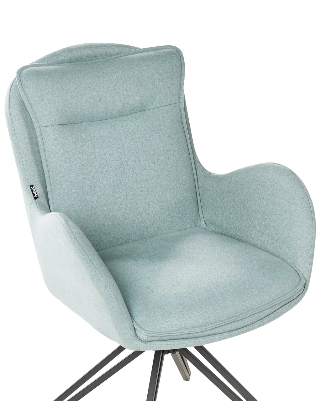 Set of 2 Dining Chairs Swivel AVELAR Fabric Light Blue