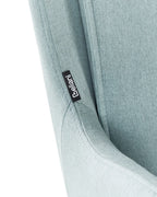 Set of 2 Dining Chairs Swivel AVELAR Fabric Light Blue