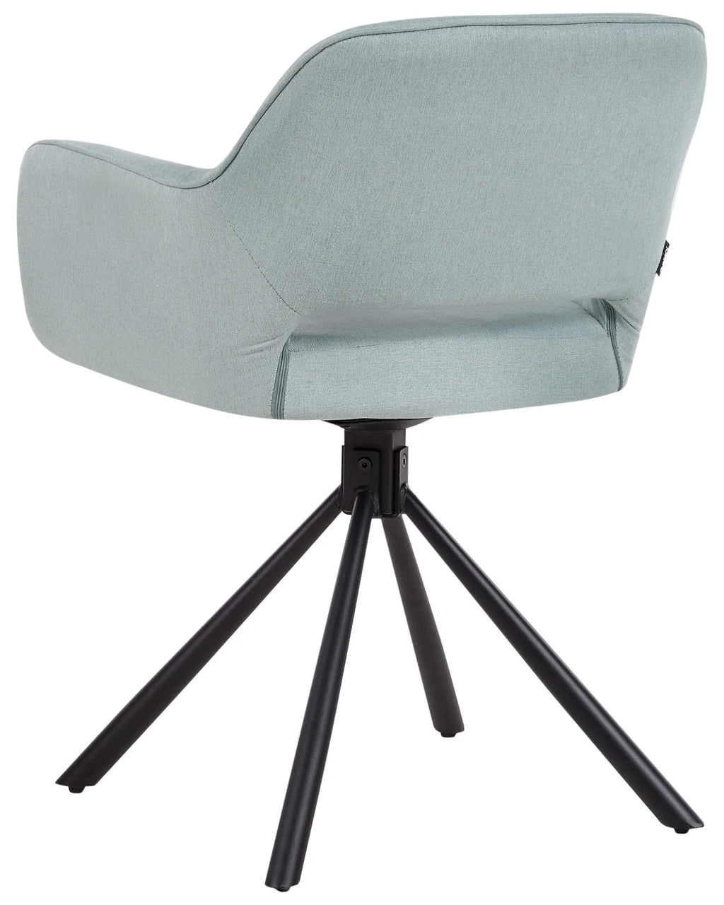 Set of 2 Dining Chairs Swivel LOURES Fabric Light Blue