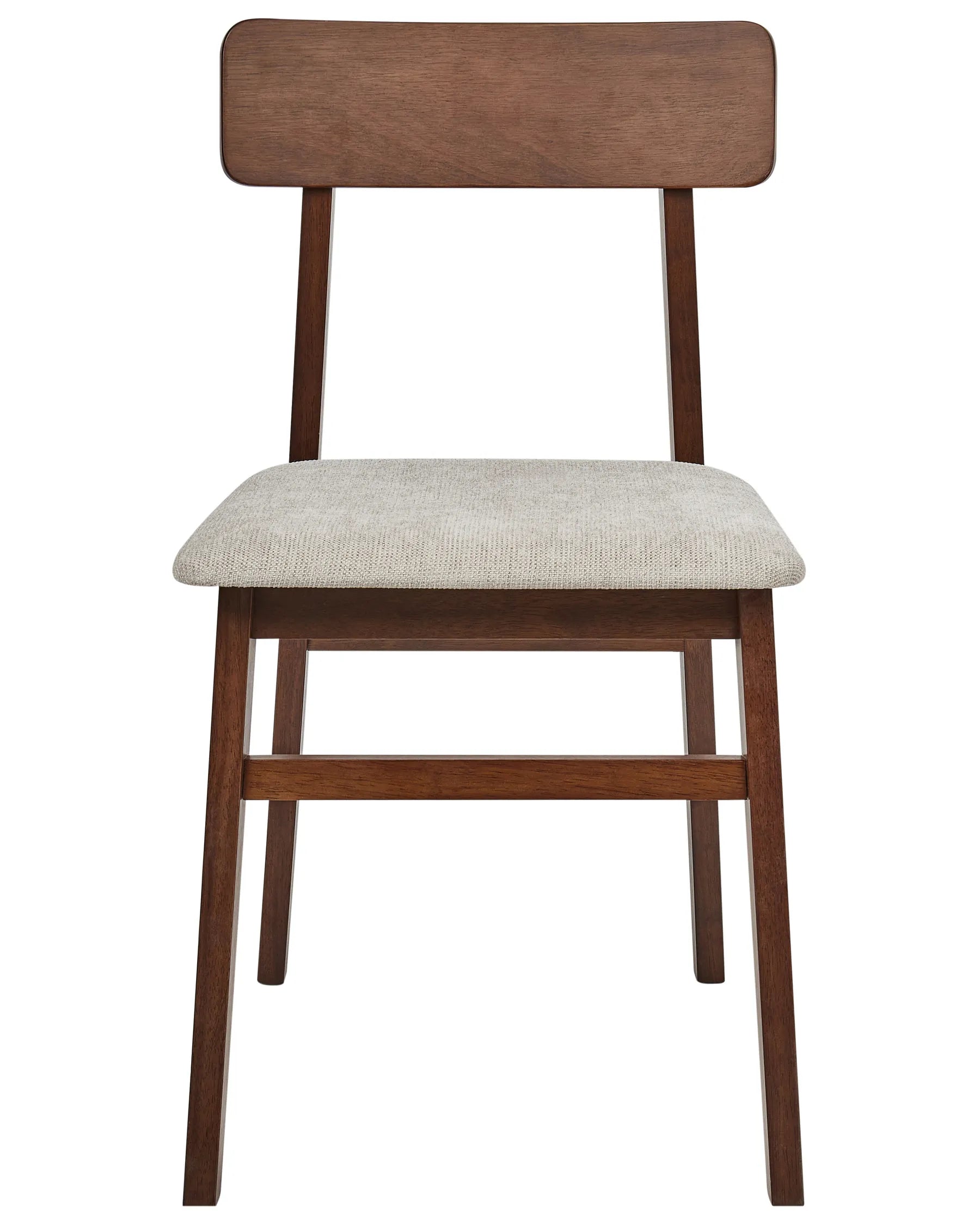 Set of 2 Dining Chairs STACY Wood Taupe