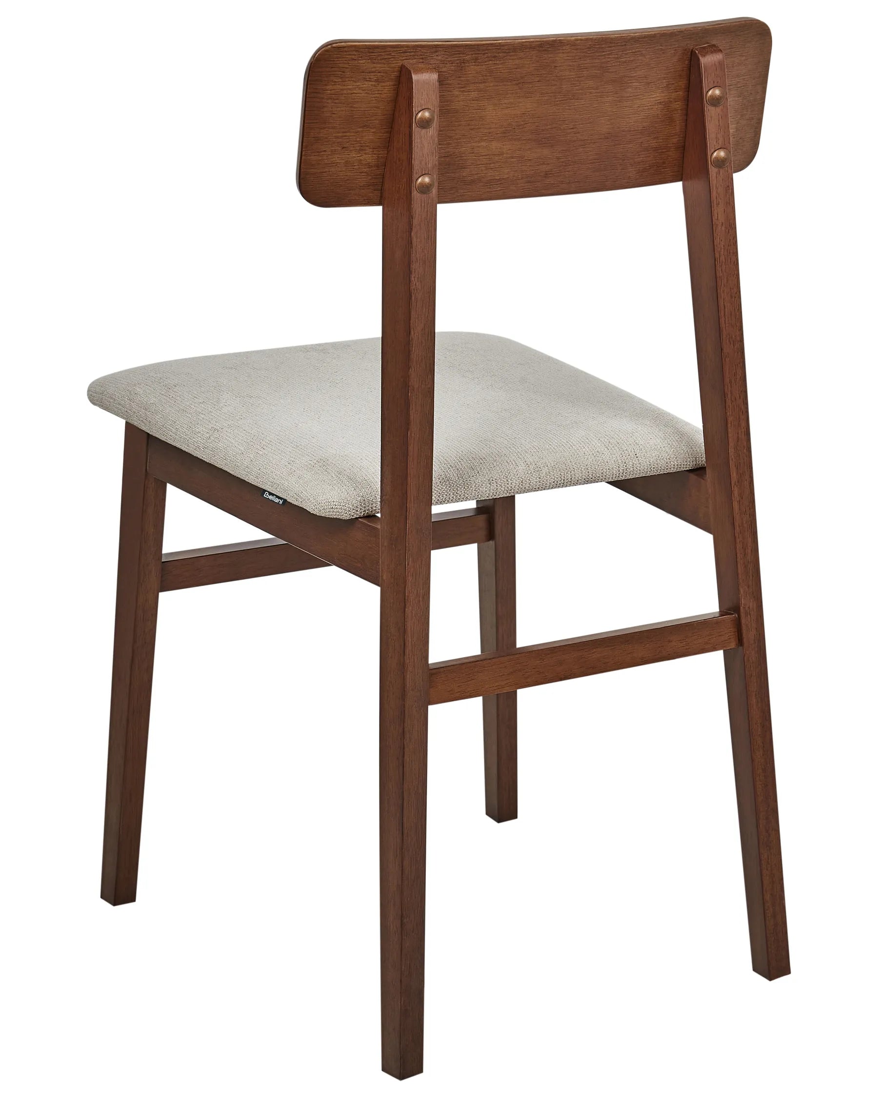 Set of 2 Dining Chairs STACY Wood Taupe