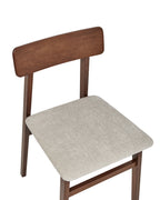 Set of 2 Dining Chairs STACY Wood Taupe