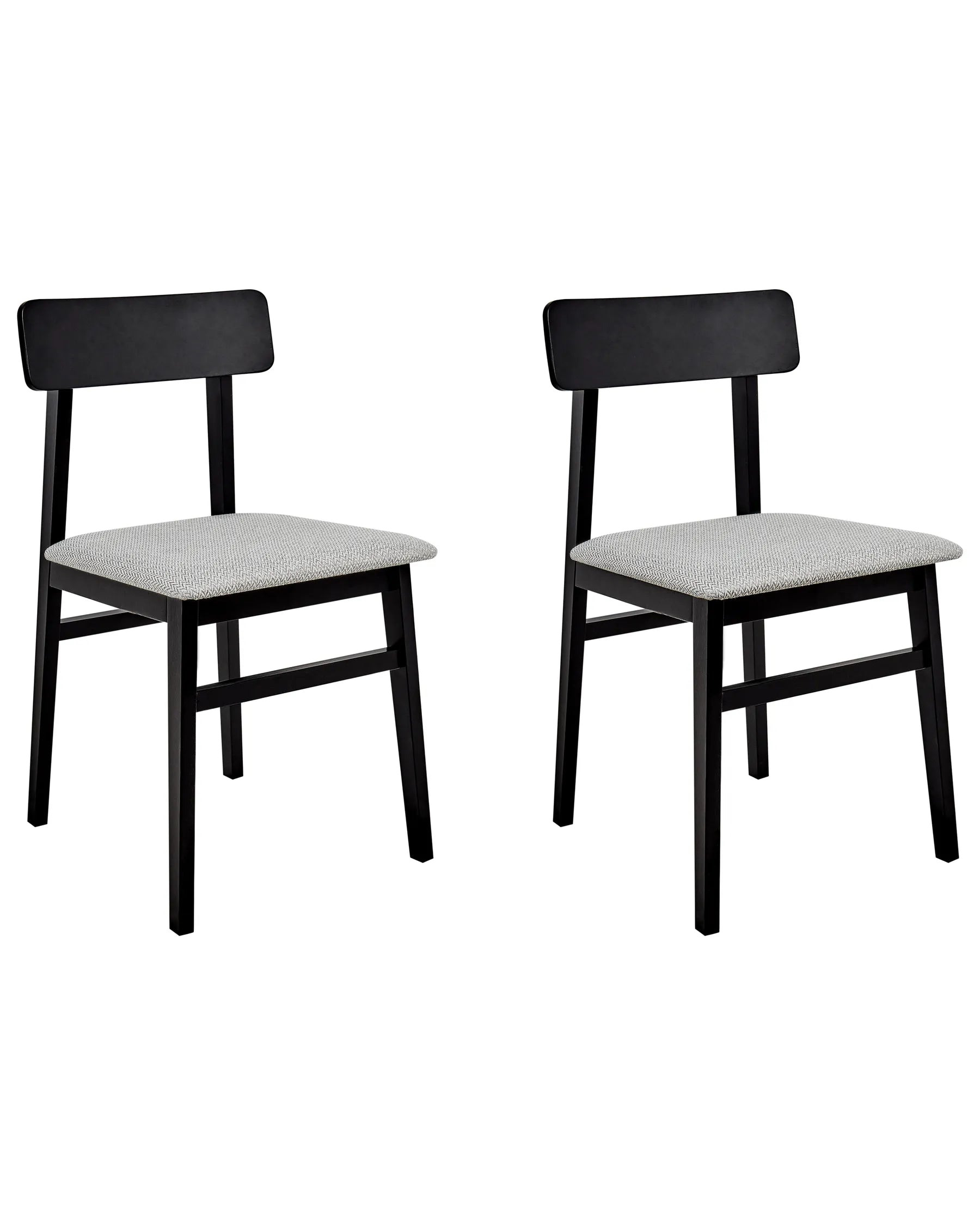 Set of 2 Dining Chairs STACY Wood Light Grey